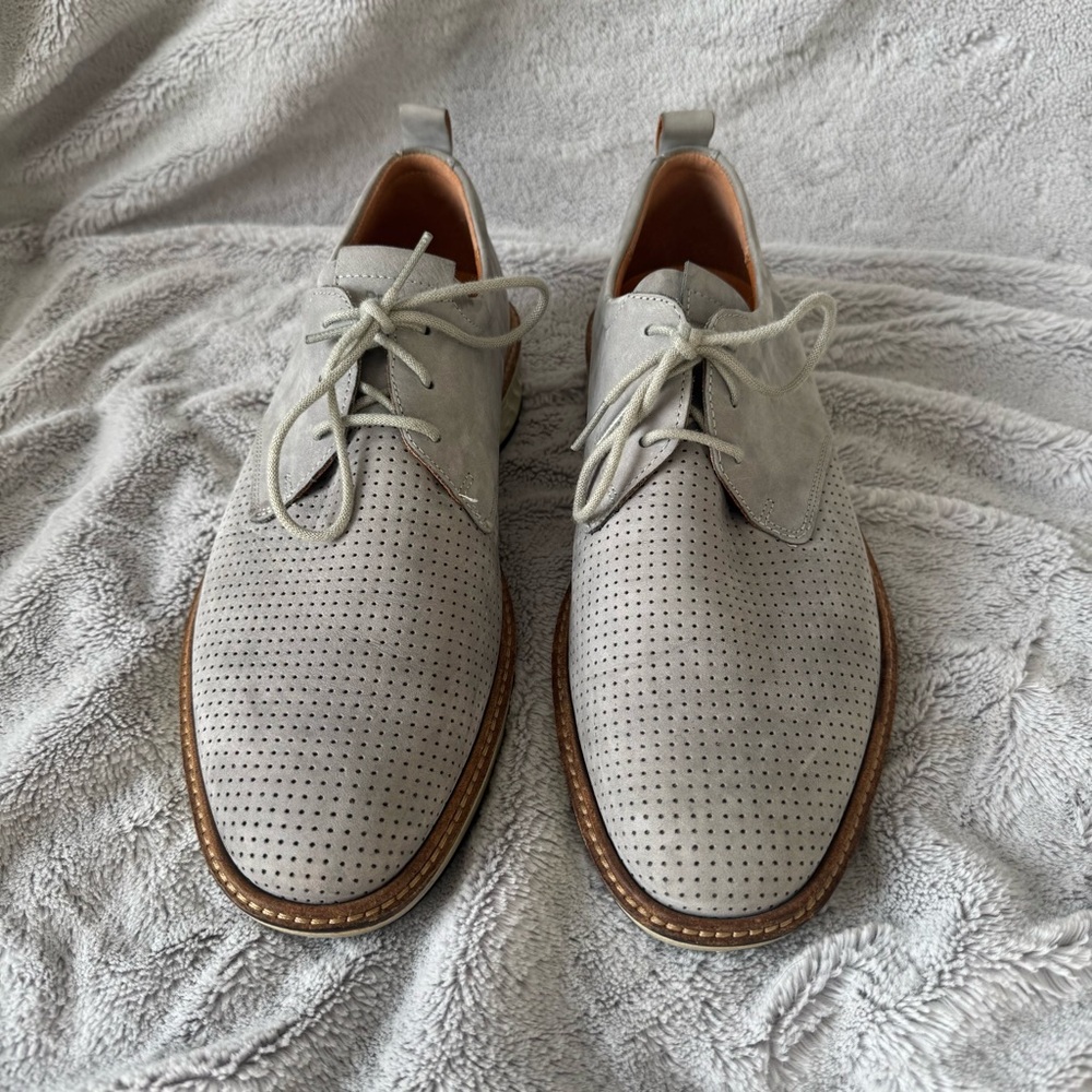 Ecco ST 1 Hybrid Lite Nubuck Leather Gray‎ Men’s Dress Shoes Size 7-7.5